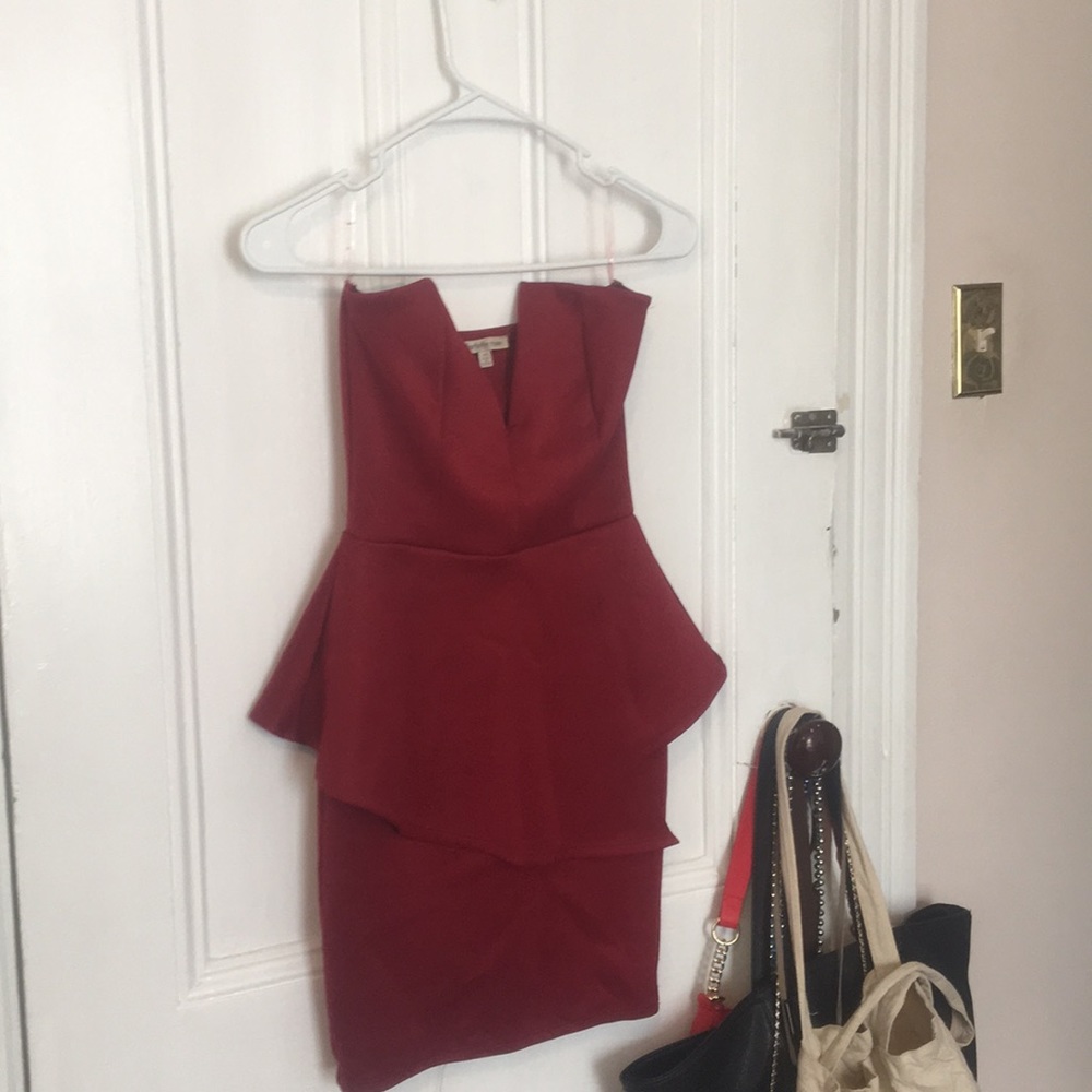 Charlotte Russe wine red dress